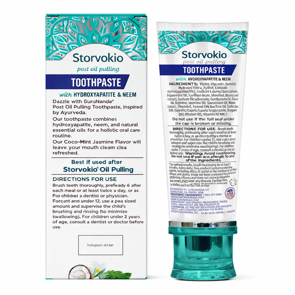 Hydroxyapatite & Neem Whitening Toothpaste, Fluoride Free – 4.2 oz