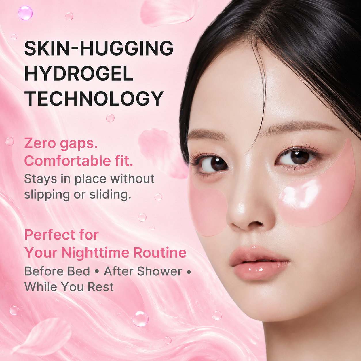 PDRN Pink Caffeine Collagen Eye Patch for Night Care