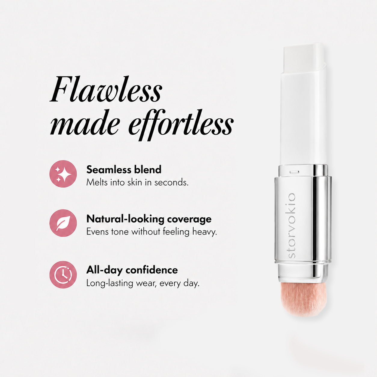 STORVOKIO DUAL-ENDED COLOR-ADAPTIVE FOUNDATION STICK