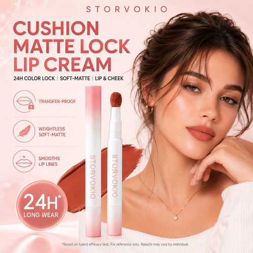⏰ Last Day Only! 🎁 Buy 1 Get 1 FREE — Cushion Lip Powder Cream