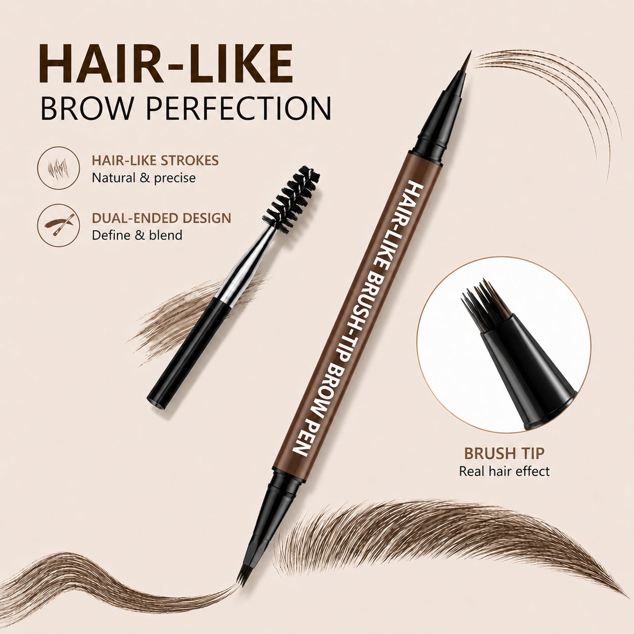 Last Day Buy 1 Get 1 Free🔥Storvokio Waterproof Hair-Like Brow Pen – Smudge-Proof, Long-Lasting Natural Eyebrow Pencil
