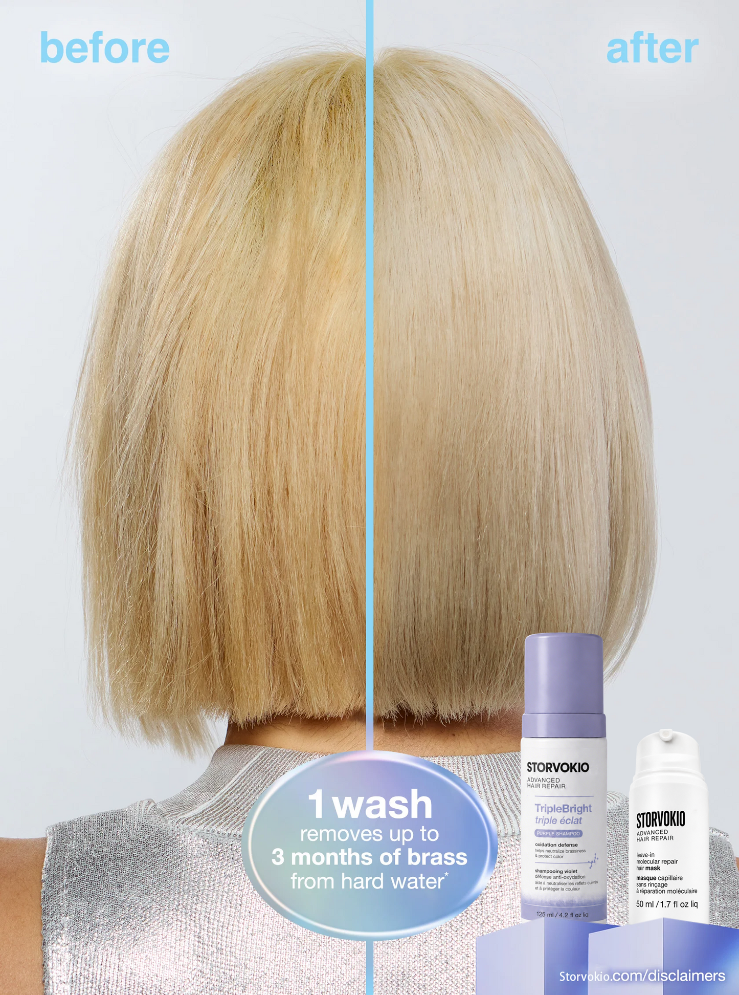 STORVOKIO TripleBright oxidation defense purple shampoo