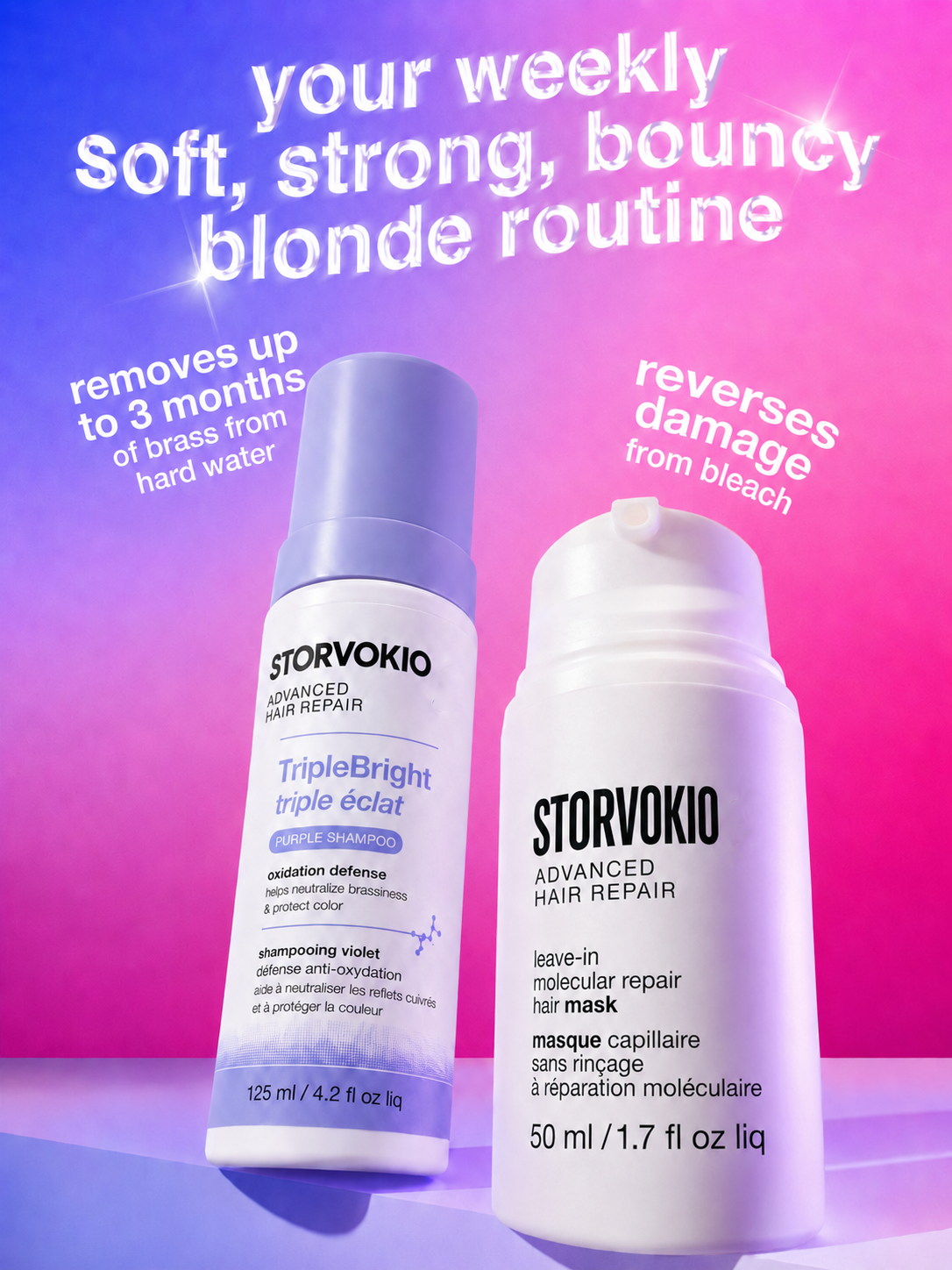 STORVOKIO TripleBright oxidation defense purple shampoo