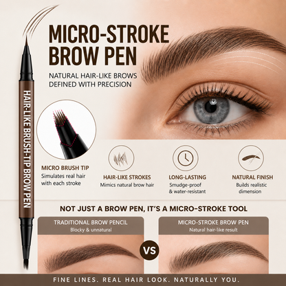 Last Day Buy 1 Get 1 Free🔥Storvokio Waterproof Hair-Like Brow Pen – Smudge-Proof, Long-Lasting Natural Eyebrow Pencil