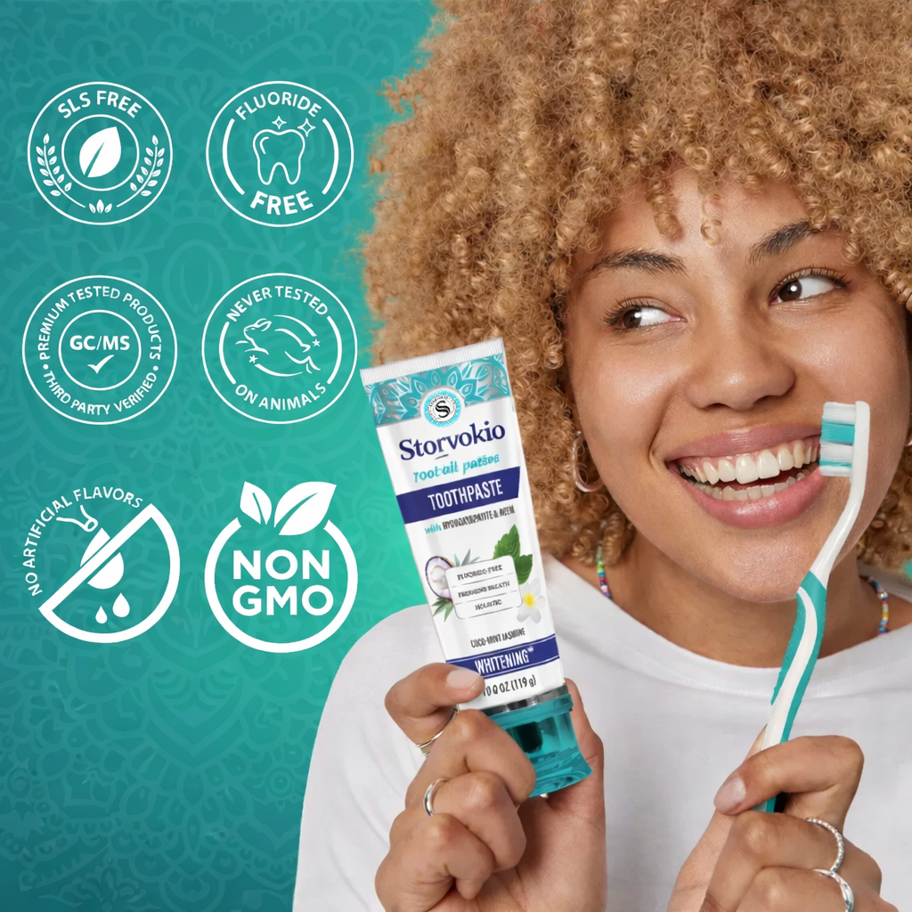 Hydroxyapatite & Neem Whitening Toothpaste, Fluoride Free – 4.2 oz