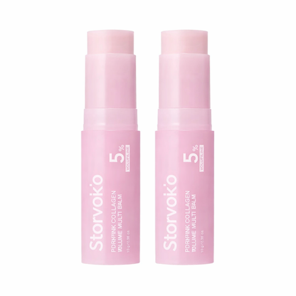 Storvokio Pink Collagen Multi Balm Stick – Hydrating & Firming for Face, Lips & Eyes