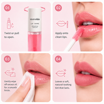 Last Day Buy 1 Get 1 Free ✨ storvokio Apple Lip Oil |Glossy Lip Stain, Tinting & Long Lasting