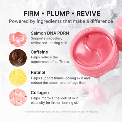 PDRN Pink Caffeine Collagen Eye Patch for Night Care
