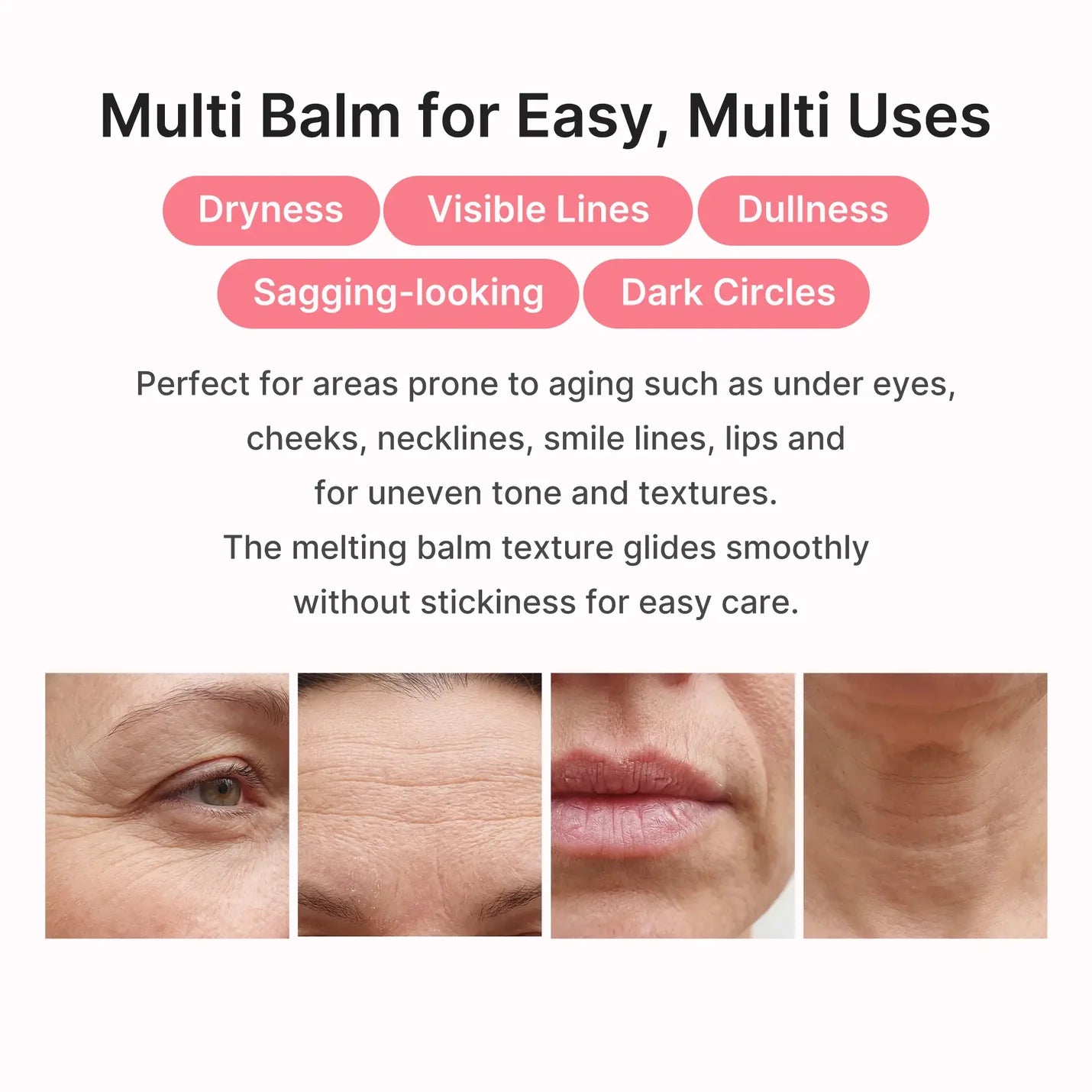 Storvokio Pink Collagen Multi Balm Stick – Hydrating & Firming for Face, Lips & Eyes