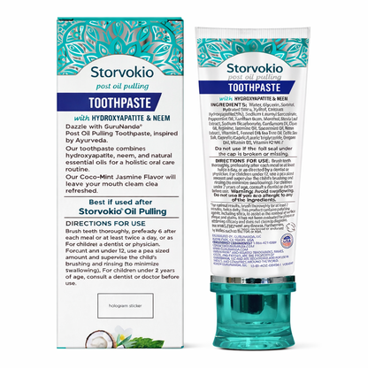 Hydroxyapatite & Neem Whitening Toothpaste, Fluoride Free – 4.2 oz
