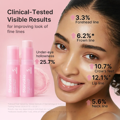 Storvokio Pink Collagen Multi Balm Stick – Hydrating & Firming for Face, Lips & Eyes