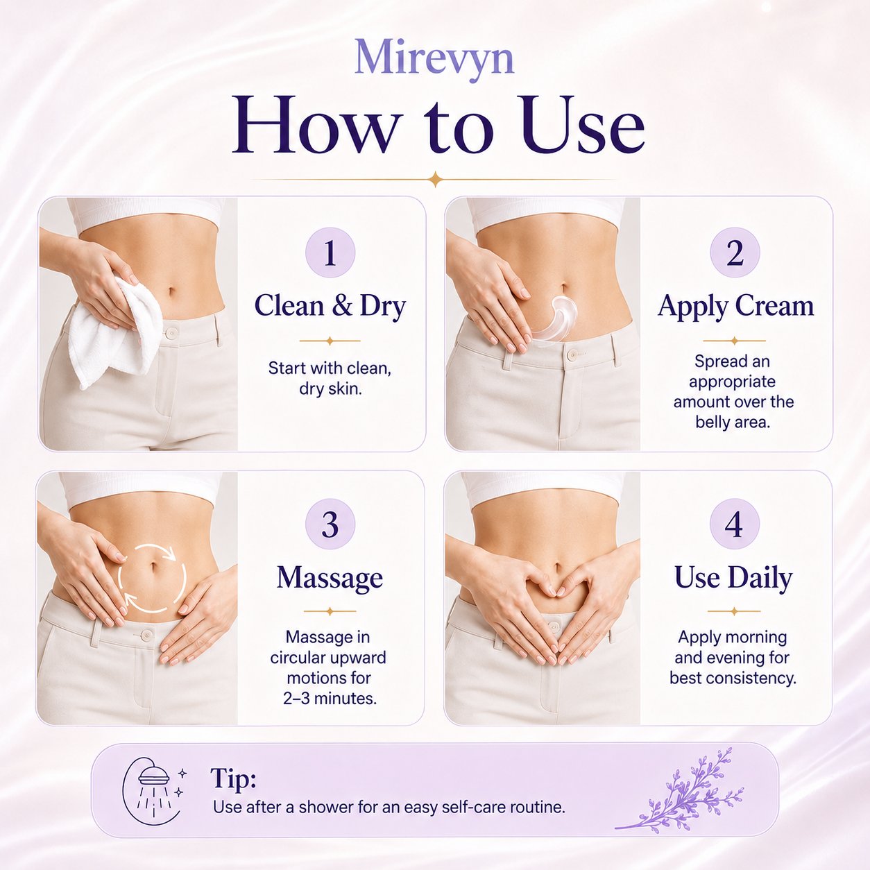 ✨ Reveal Firmer, Smoother-Looking Skin with Mirevyn Belly Cream