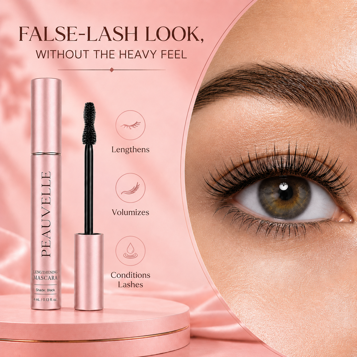 ⚡Last Day Buy 1 Get 1 Free❤️‍🔥Peauvelle Lengthening & Volumizing Mascara