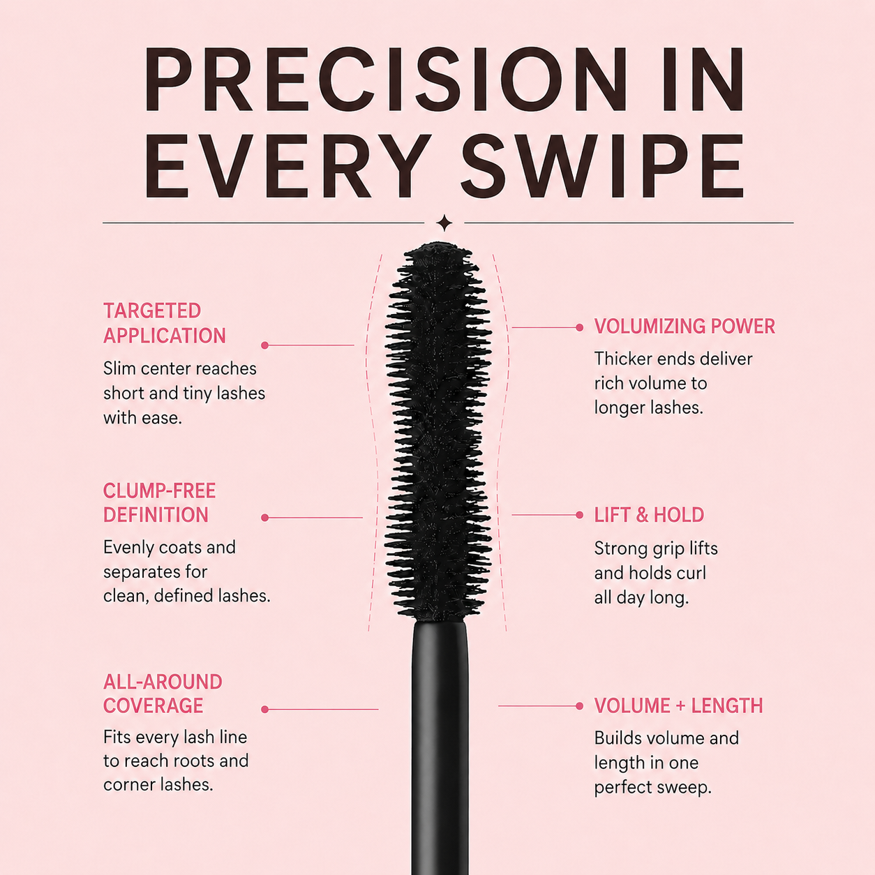 ⚡Last Day Buy 1 Get 1 Free❤️‍🔥Peauvelle Lengthening & Volumizing Mascara