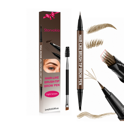 Last Day Buy 1 Get 1 Free🔥Storvokio Waterproof Hair-Like Brow Pen – Smudge-Proof, Long-Lasting Natural Eyebrow Pencil