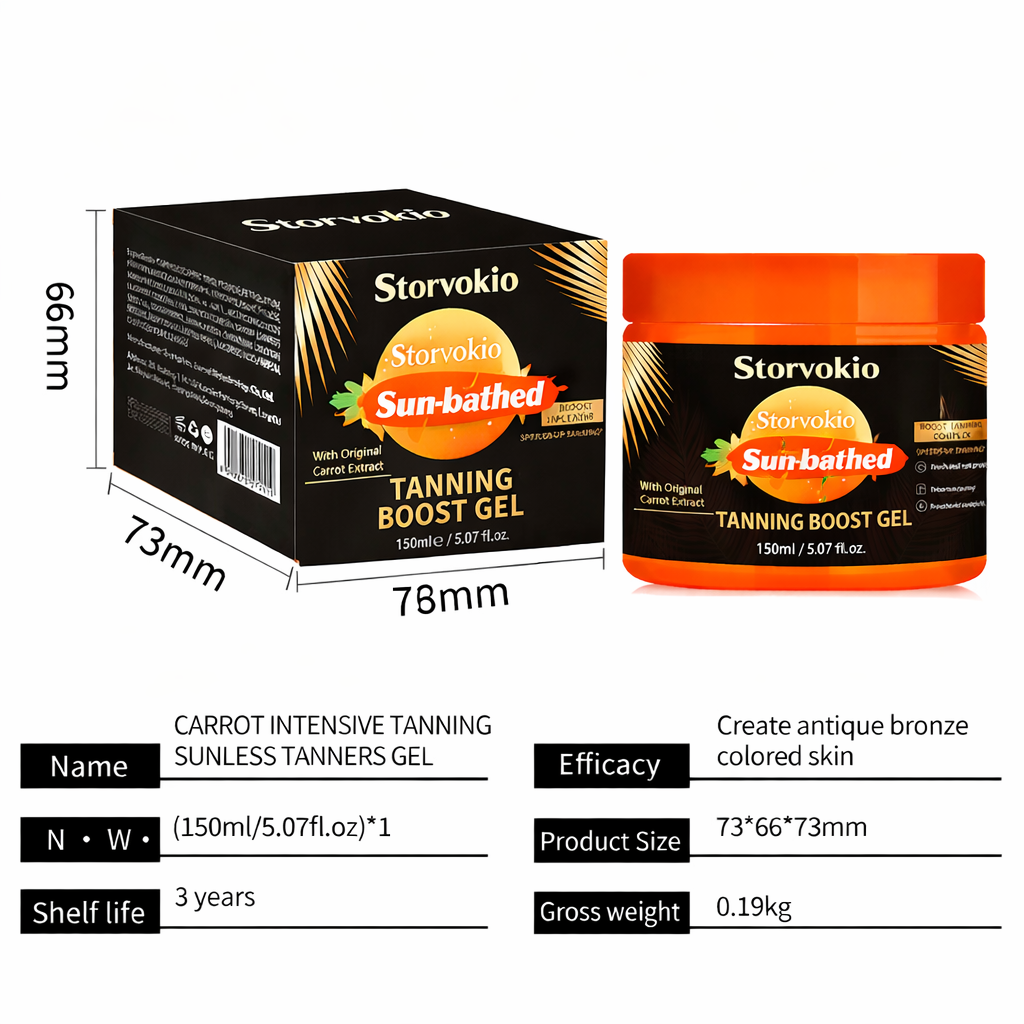 Storvokio Tanning Gel – 5.07oz Fast Tan Accelerator for Outdoor Use