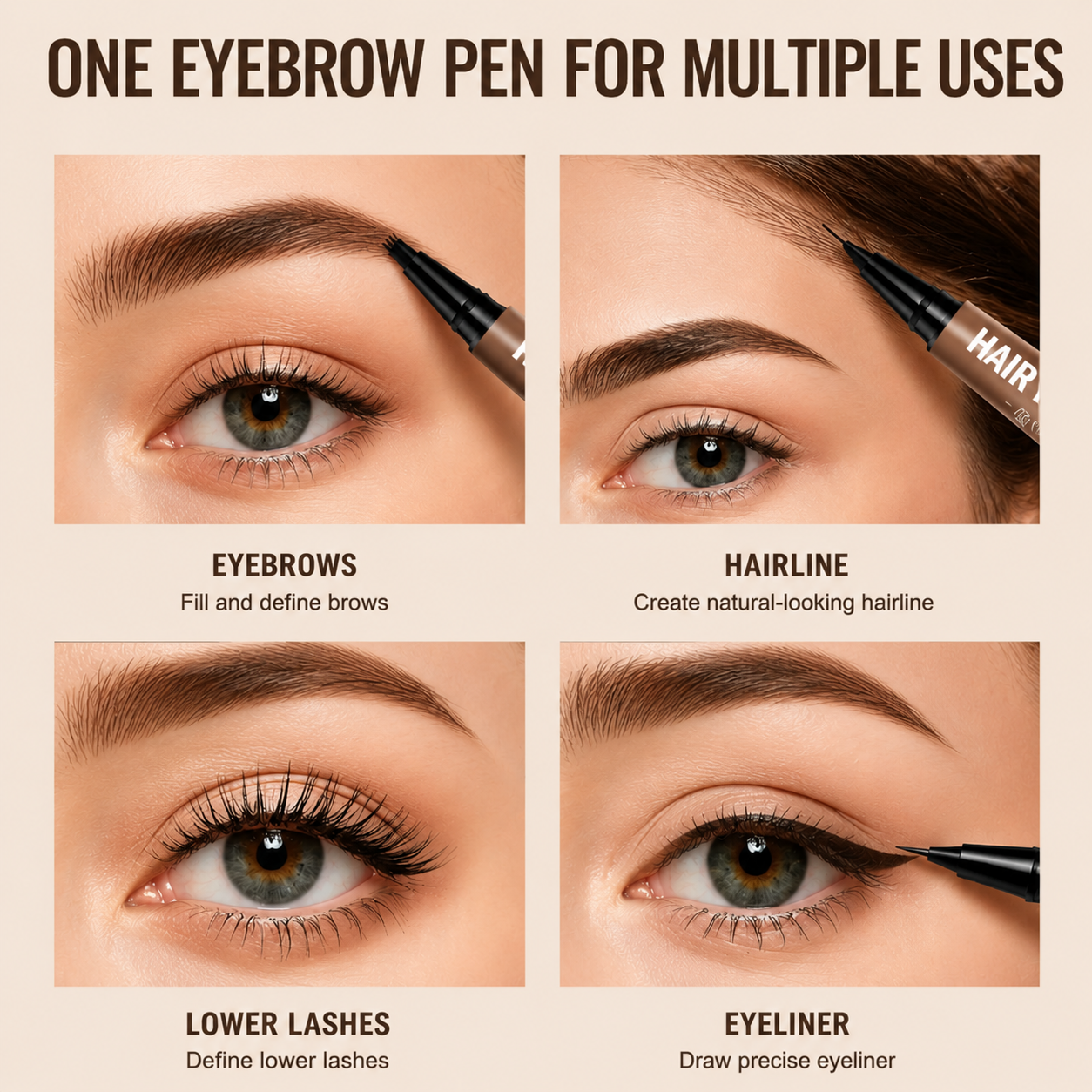 Last Day Buy 1 Get 1 Free🔥Storvokio Waterproof Hair-Like Brow Pen – Smudge-Proof, Long-Lasting Natural Eyebrow Pencil