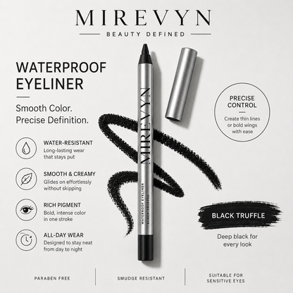 Define Every Look with Mirevyn Black Truffle Waterproof Eyeliner