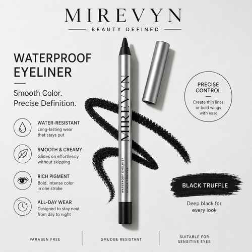 Define Every Look with Mirevyn Black Truffle Waterproof Eyeliner
