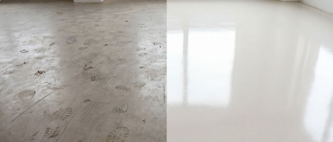 Customer floor cleaning result