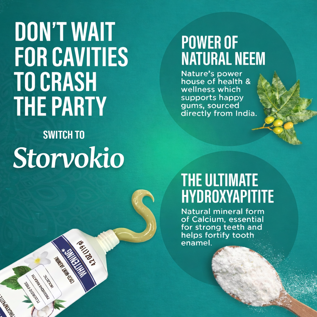 Hydroxyapatite & Neem Whitening Toothpaste, Fluoride Free – 4.2 oz