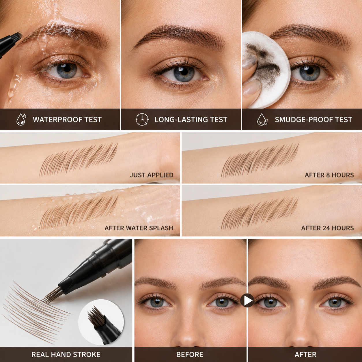 Last Day Buy 1 Get 1 Free🔥Storvokio Waterproof Hair-Like Brow Pen – Smudge-Proof, Long-Lasting Natural Eyebrow Pencil